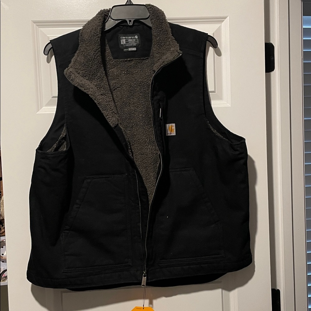 Carhartt Black Fleece-Lined Vest